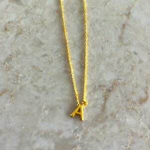 Letter A Initial necklace